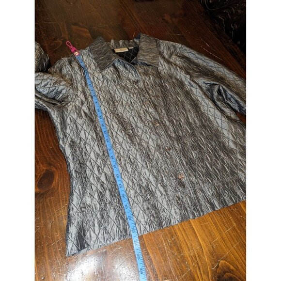 Erin by Erin London lightweight silver gunmetal jacket, size Large - Picture 7 of 9
